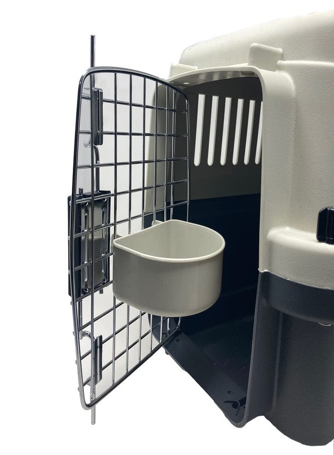 KittuPet قفص نقل الكلاب شديد التحمل من KittuPet، معتمد من الاتحاد الدولي للنقل الجوي (IATA)، مقاس 24 بوصة (الأبعاد: الطول 23.90 / العرض 15.75 / الارتفاع 15.94). - Image 3